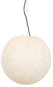 Zewnetrzna Nowoczesna lampa wisząca zewnętrzna szara 45 cm IP65 - Nura Nowoczesny Oswietlenie zewnetrzne