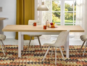 Rozkładany stół do jadalni Tiago Halmar, dąb hikora / kaszmir