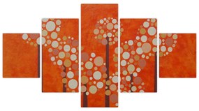 Obraz - Pomarańczowy las (125x70 cm)