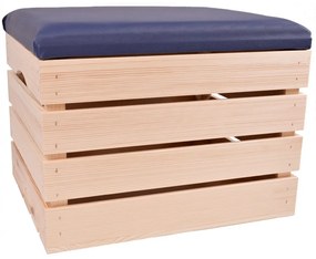 Pufa kufer skrzynia drewniana sosnowa siedzisko 50cm naturalna