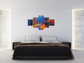 Obraz jesiennego lasu (125x70 cm)
