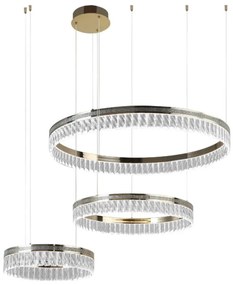 Ściemnialny kryształowy żyrandol LED na lince THALIA LED/120W/230V 3000-6000K + pilot