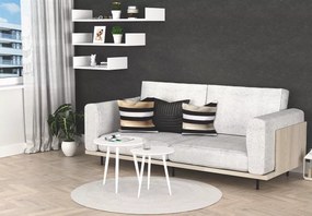 Półki ścienne Elove – zestaw 3 białych półek wiszących | nowoczesne półki do salonu i sypialni