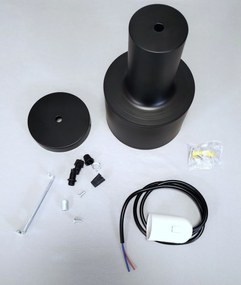 Lampa sufitowa loftowa metalowa wisząca AT7-1SZ-Czarna