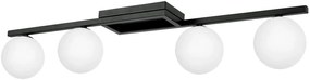 Biała sufitowa lampa z czarnym stelażem G4-B50