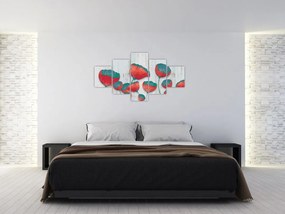 Obraz - Maki - nafta (125x70 cm)
