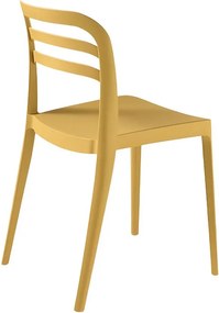 Zestaw 4 krzeseł do jadalni żółty „Guapa” z polipropylenu cm 50x51 82h