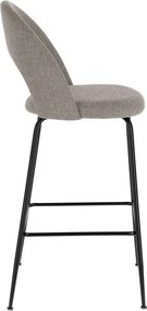 Szare tapicerowane hokery zestaw 4 szt. (wysokość siedziska 63 cm) Mahalia – Kave Home