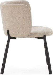 Beżowe tapicerowane fotele jadalniane zestaw 2 szt. Ginny – MOME