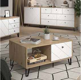 Stół kawowy dąb rzemieślniczy 90.2x59.4x42.4 nizza