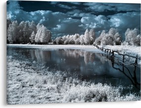 Obraz - Zamarznięty krajobraz (70x50 cm)