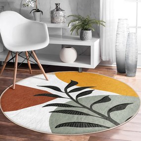 Okrągły dywan odpowiedni do prania i robotów sprzątających ø 80 cm Comfort – Mila Home