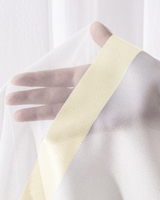 Firana na haczykach flex podwójnych kolor kremowy tkanina półprzezroczysta