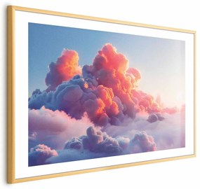 Plakat Zmierzchowy spektakl 30x21 cm z ramą złotą z marginesem ARTGEIST B