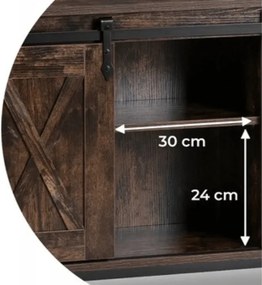 Komoda ARLO 100 cm z Półkami Dąb Rustykalny/Czarny Loft