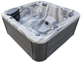 JACUZZI OGRODOWE WANNA SPA 5-OSOBOWA WHITE OBUDOWA ANTRACYT 195x195 CM