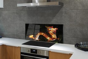 Szklany Panel Świecący Smok Japoński