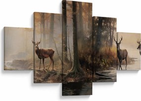Obraz - Obraz dzikiej przyrody w stylu vintage (125x70 cm)