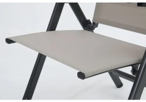 AVANTAGE mocca - aluminiowy fotel ogrodowy z funkcją rozkładania