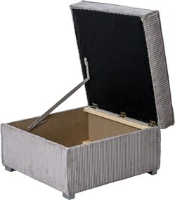 PROMOCJA Granatowy puf SMART COSARO z miejscem do przechowywania 65x65 cm II jakość