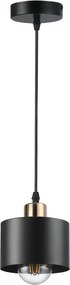 Żyrandol na lince 1xE27/35W/230V śr. 12 cm czarny/złoty