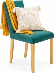 Zielone welurowe krzesło skandynawskie N3-L82