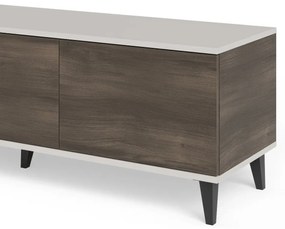 Szafka RTV RANDOM 2 150cm orzech/kaszmirowa HALMAR