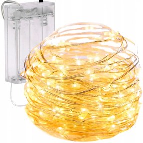 Świąteczny łańcuch świetlny 50 diod LED, ciepła biel