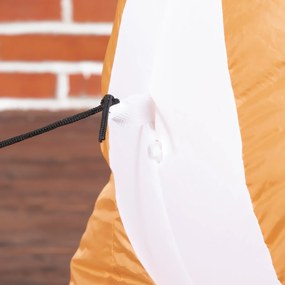 HOMCOM Nadmuchiwany renifer, 1,8 m, lampki LED, akcesoria, automatyczne nadmuchiwanie, żółty