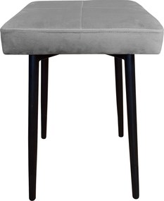Taboret MAX tkanina Welur stelaż metalowy STOŁEK LOFT : Kolor nogi - Czarna stożek, Kolor tkaniny - VELVET - MG17, Typ tkaniny - Velvet