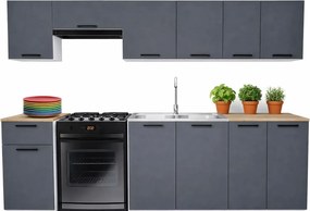 Zestaw mebli kuchennych 240 cm antracyt  D5-Z51