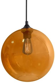 Lampa wisząca nad stół z bursztynowym kloszem - Z045 Oxel 6X