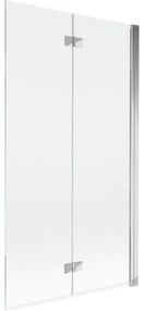Mexen Mist parawan nawannowy 2-skrzydłowy prawy 100 x 150 cm, transparent, chrom - 8A9-100-002-01-00-P