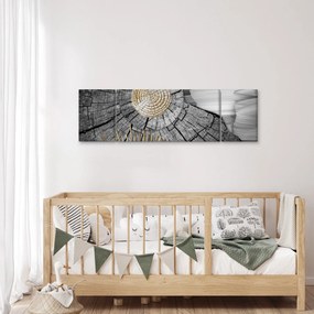 Obraz - Pień drzewa w kolażu (170x50 cm)