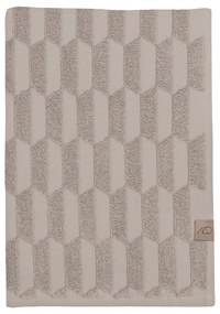 Beżowy bawełniany ręcznik kąpielowy 70x133 cm Geo – Mette Ditmer Denmark