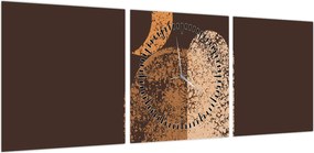 Obraz - Pomarańczowe łuki N⁰2 (z zegarem) (90x30 cm)