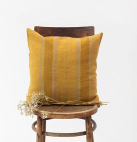 Lniana poszewka na poduszkę 50x50 cm Amber Bronze Stripes – Linen Tales