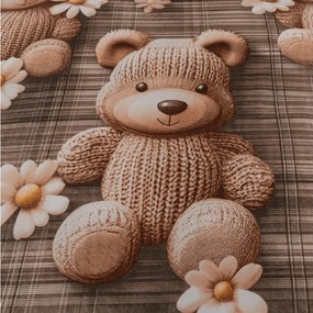 PrzytulneMieszkanie.pl PrzytulneMieszkanie.pl Pościel z mikrofibry SPRING BEAR brązowa Rozmiar pościeli: 70 x 80 cm | 140 x 200 cm