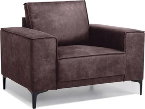 Czekoladowy fotel z imitacji skóry Scandic Copenhagen Preston