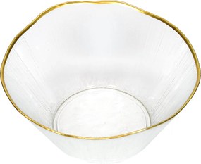 Szklana miska ze złotą obwódką DATURA, 21 cm
