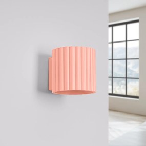 Kinkiet AURA brzoskwiniowy G9 ryflowany SOLLUX  LIGHTING