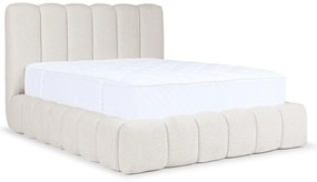 Kremowe łóżko tapicerowane chmurka 5 rozmiarów W6-N35