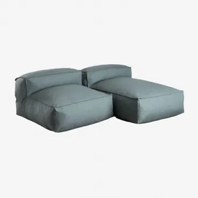 Sofa Modułowa Szezlong De 2 Sztuki Dojans Éter Zieleń - Sklum