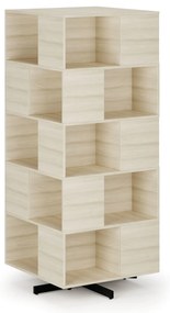 Półka obrotowa, 800×800×1932 mm, 4x 5 przedziałów, dąb naturalny