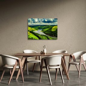 Obraz na szkle - Zielony krajobraz (70x50 cm)