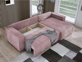 Narożnik POSO XL Prawostronny zestaw z poduszkami wolnostojący tkanina POSO 27 WERSAL