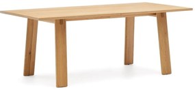 Rozkładany stół z dodatkowym blatem z blatem w dekorze dębu 95x200 cm Arlen – Kave Home
