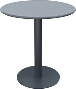 stolik ogrodowy okrągły 70 cm granat metalowy na taras, do ogrodu, kawiarni