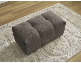 Brązowy podnóżek z materiału bouclé Roxelane – Bobochic Paris