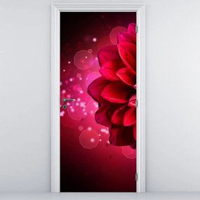 Fototapeta na drzwi - Czerwony kwiat (95x205cm)